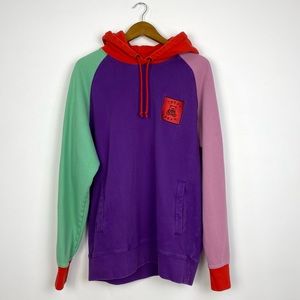 Teddy Fresh Colorblock Purple Hoodie